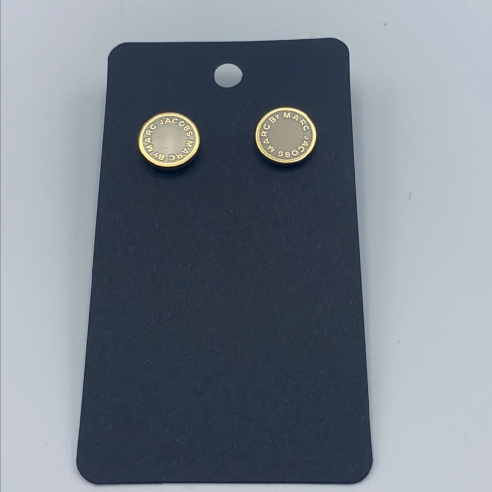Marc by Marc Jacobs Cream Stud Earrings